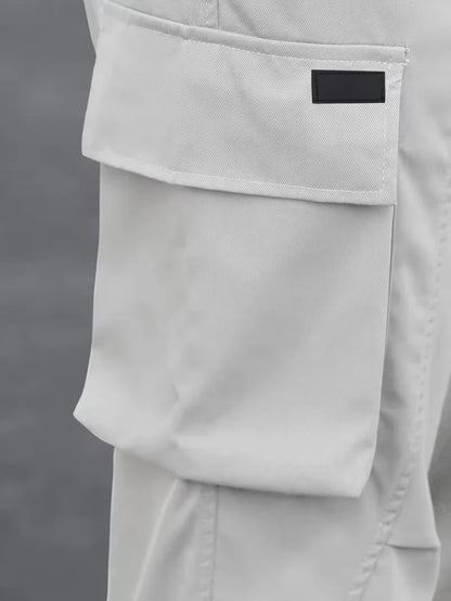 Cargo trousers with elastic waistband