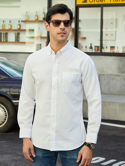 Casual shirt with mandarin collar