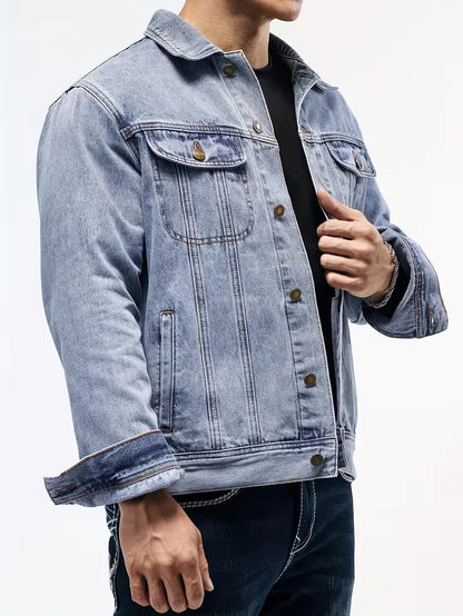 Denim Jacket with Long Sleeves