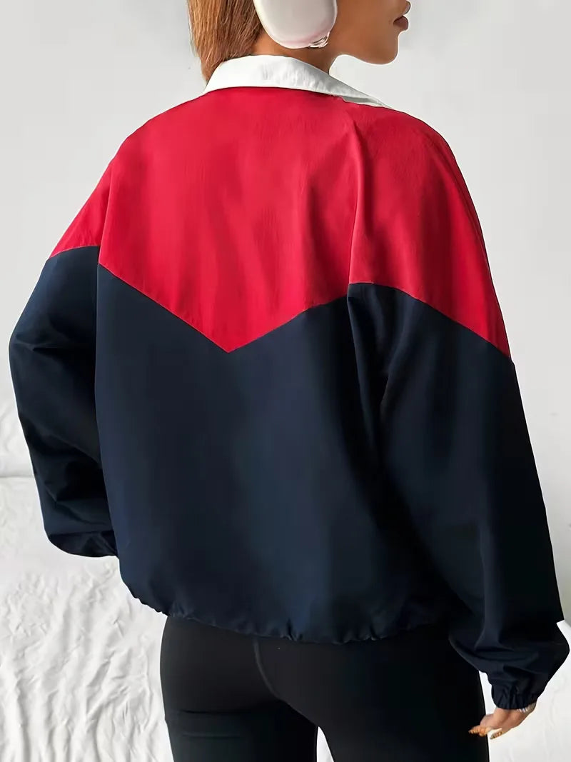 Track jacket with colour-blocked design