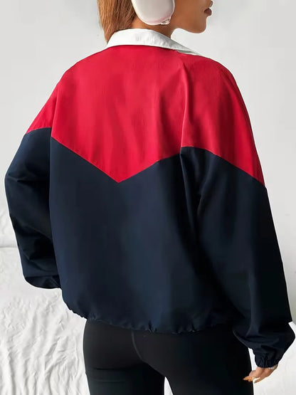 Track jacket with colour-blocked design