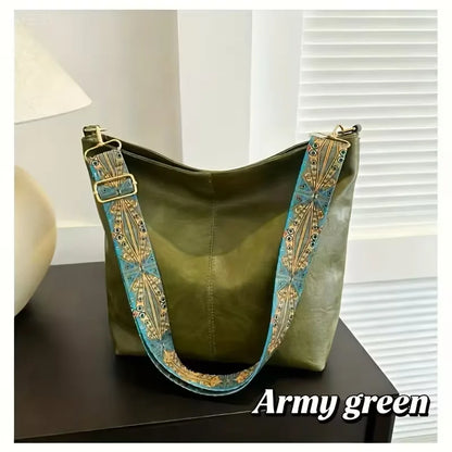 Shoulder Bag with Colourful Strap