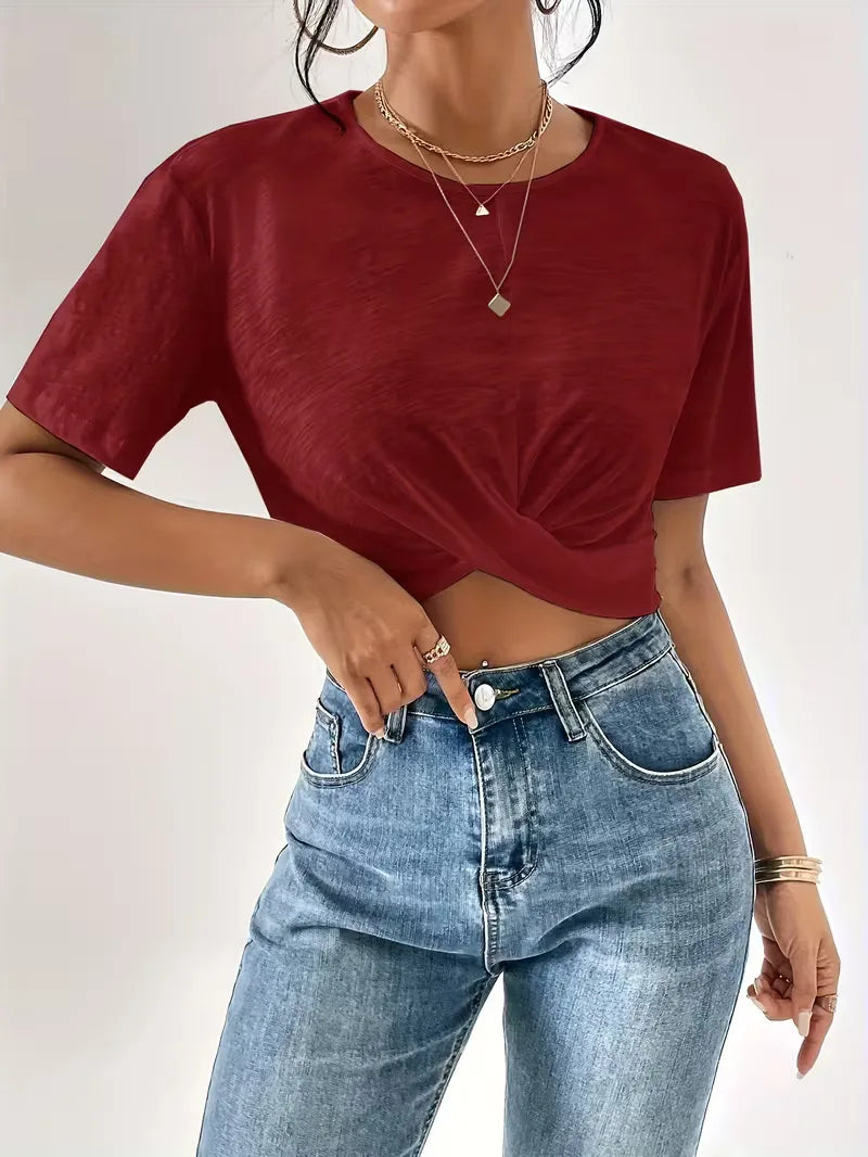 T-shirt with twist detail