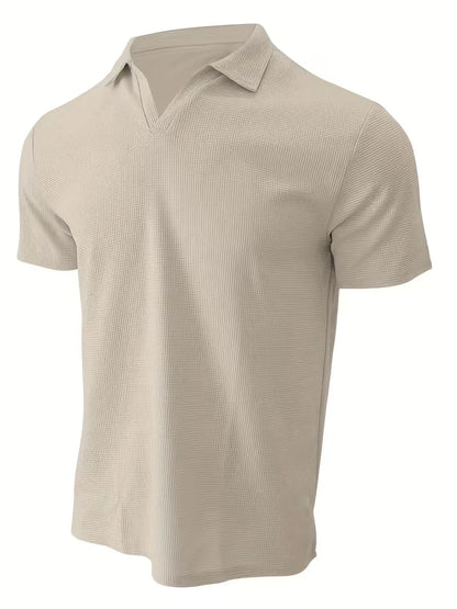 Polo with Short Sleeves and V-Neck