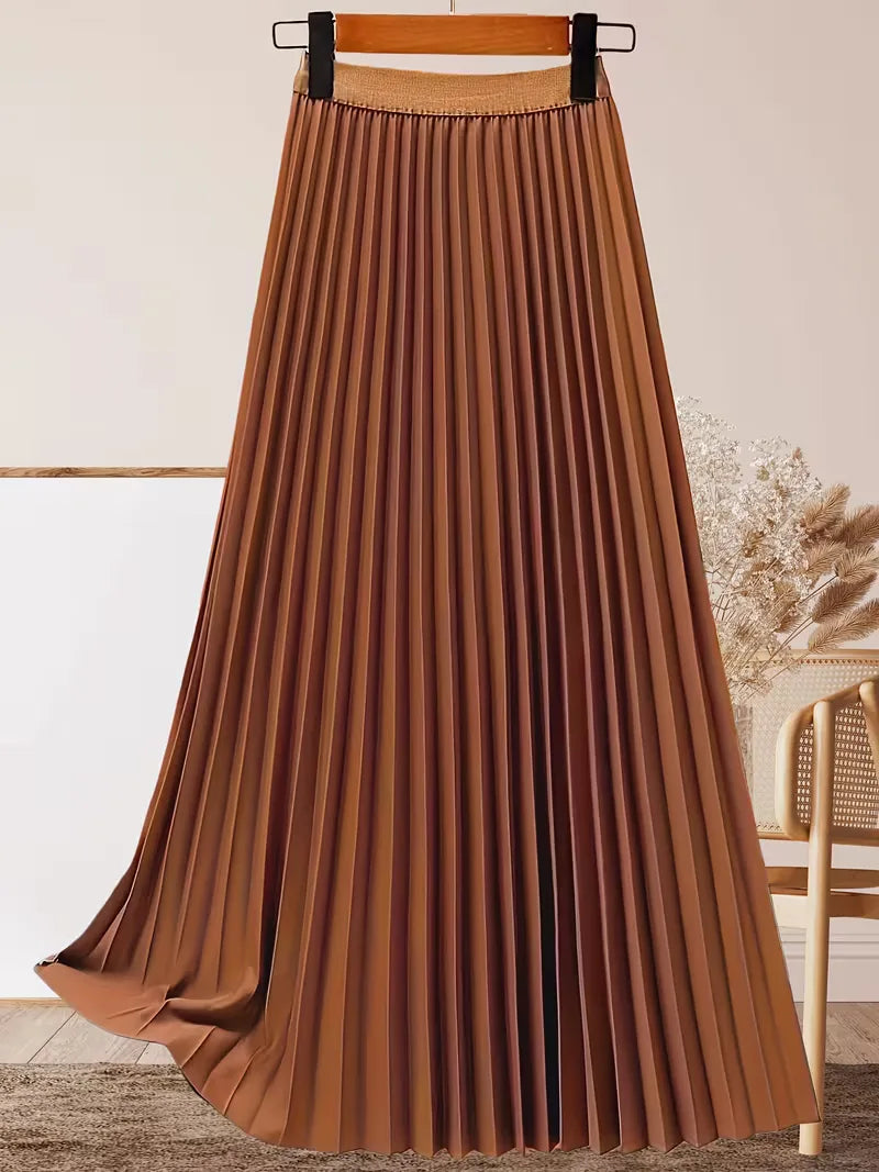 Pleated Skirt with High Waist