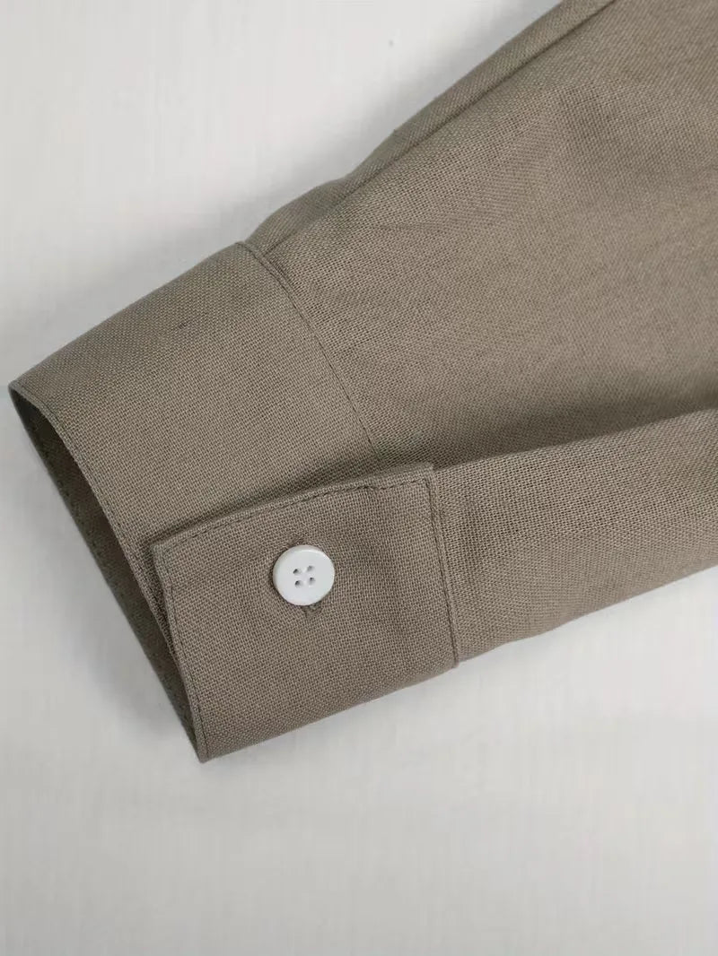Casual men's shirt with long sleeves