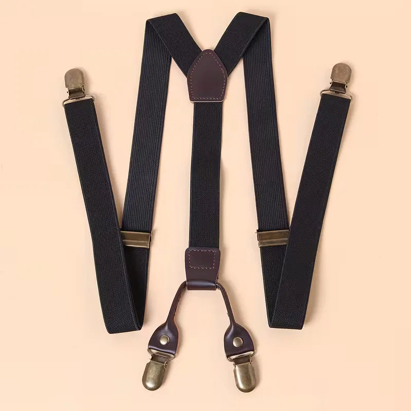 Braces with Leather Details