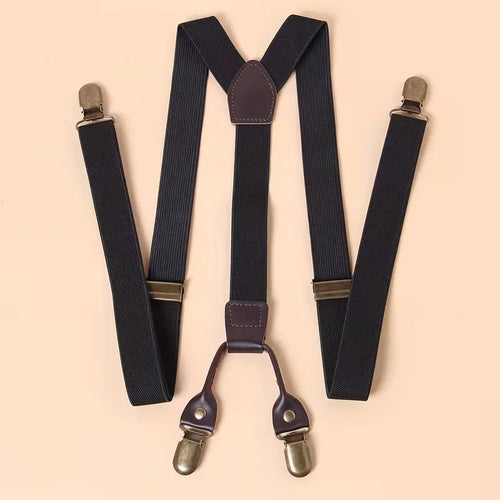 Braces with Leather Details