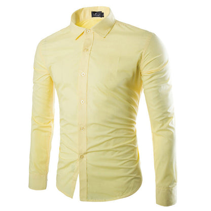 Daan | Plain Black Slim Fit Men's Shirt