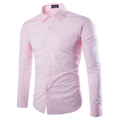 Daan | Plain Black Slim Fit Men's Shirt