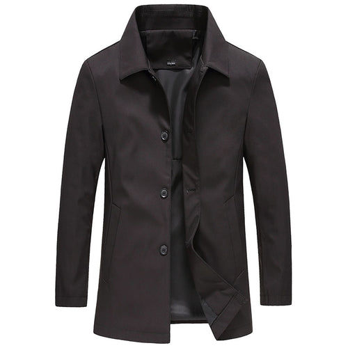 Daan | Windproof fleece long coat in solid colour