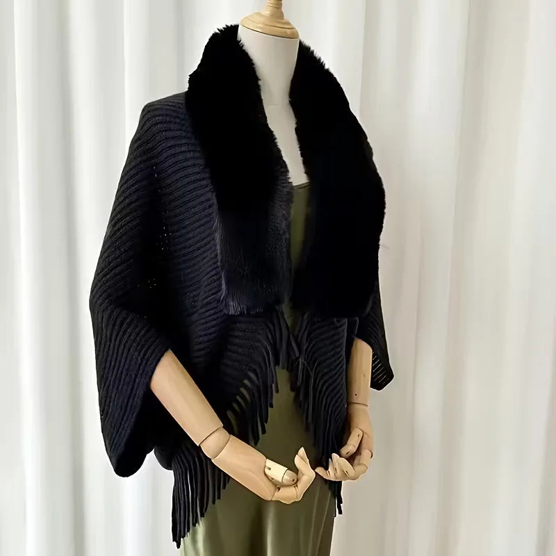 Winter scarf with faux fur