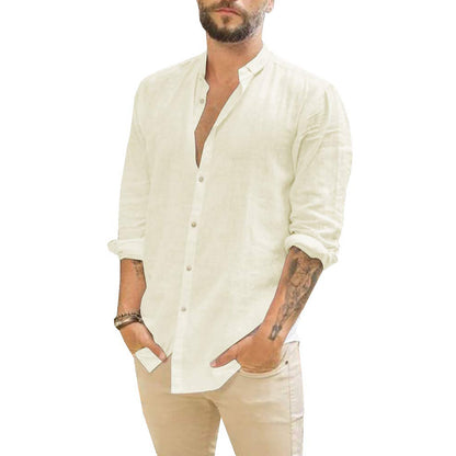 Damian | Plain Linen Men's Shirt