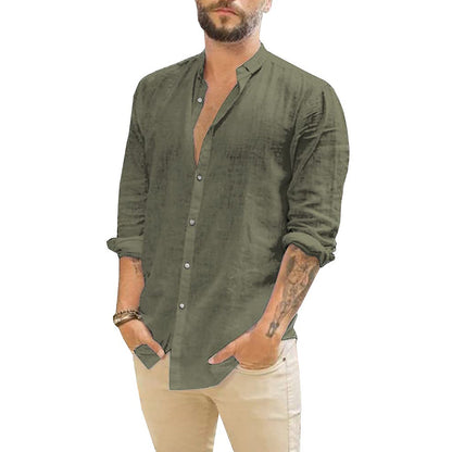 Damian | Plain Linen Men's Shirt