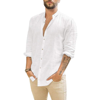 Damian | Plain Linen Men's Shirt