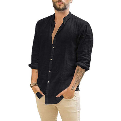 Damian | Plain Linen Men's Shirt