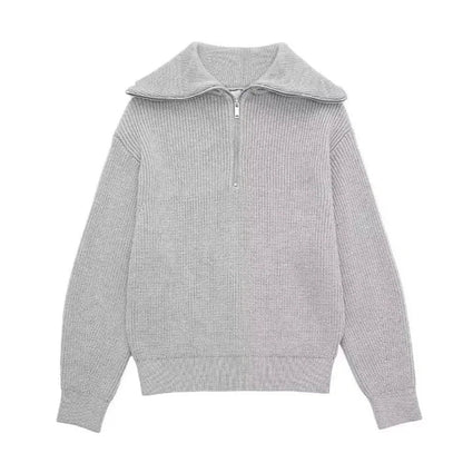 Damian | Striped Zip Sweater