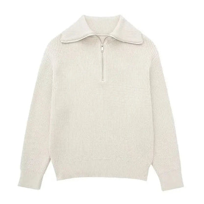 Damian | Striped Zip Sweater