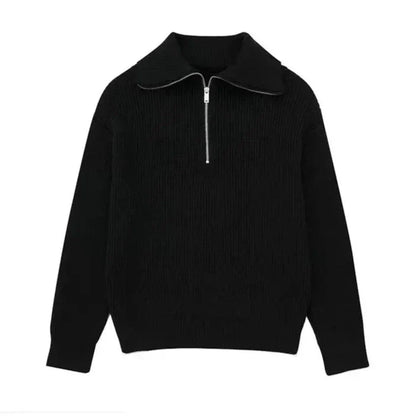 Damian | Striped Zip Sweater