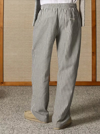Striped joggers with a wide fit