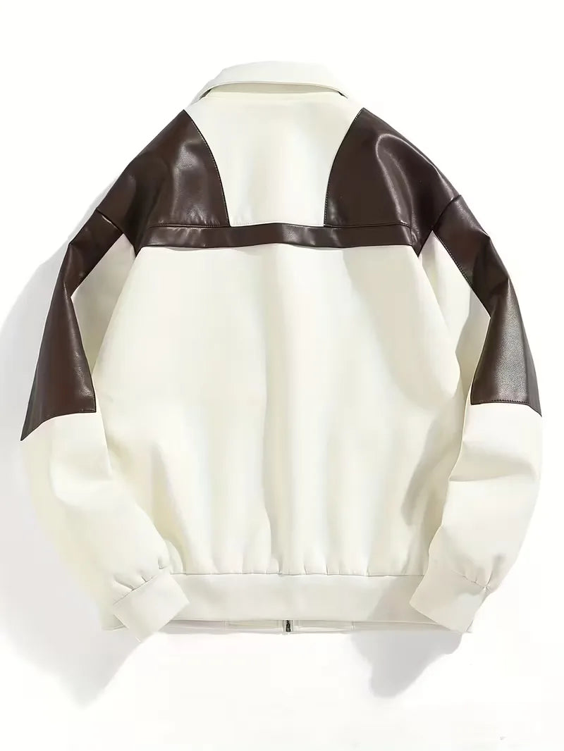 Bomber jacket with colour-block design