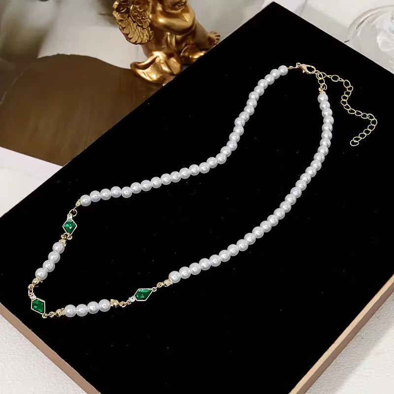 Necklace with Imitation Pearls