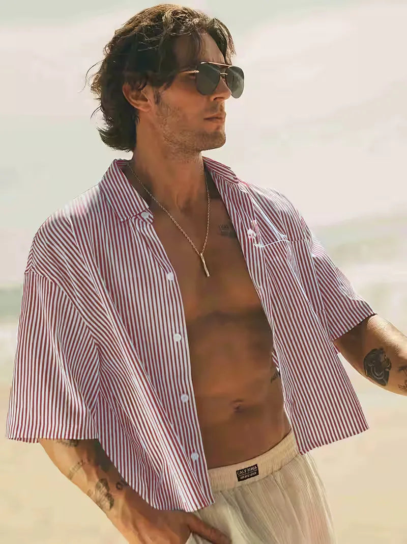 Short Sleeve Shirt with V-Neck