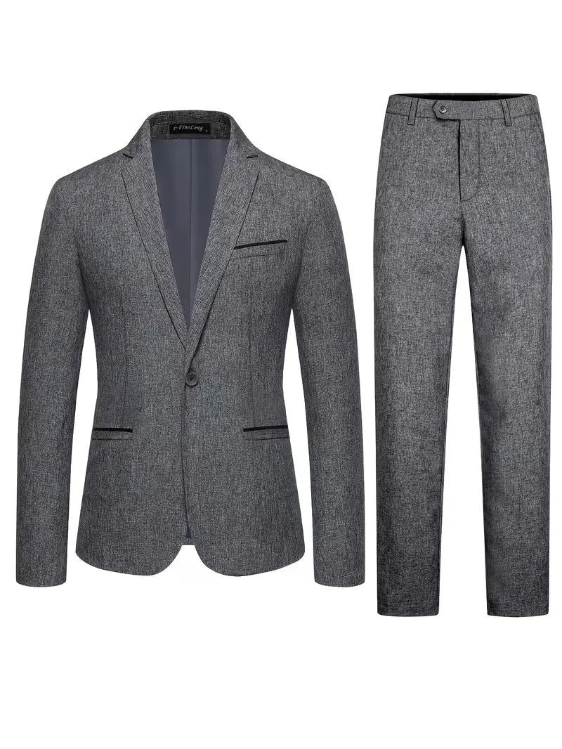 Suit with Slim Fit and Long Sleeves