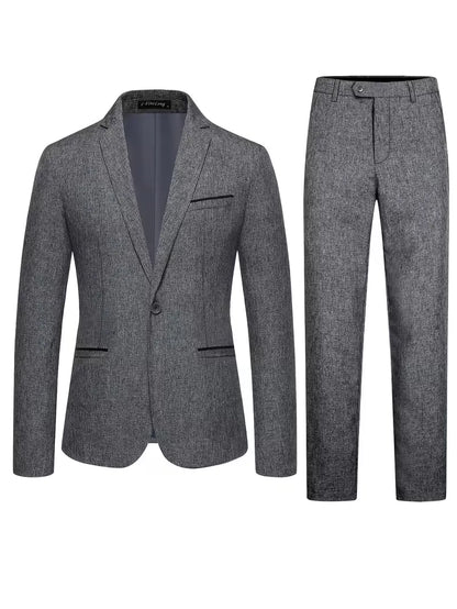Suit with Slim Fit and Long Sleeves