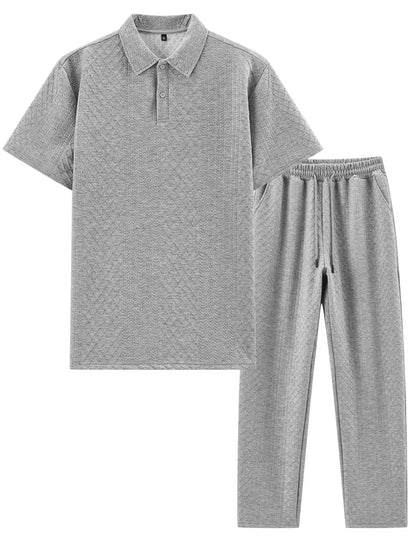 Lounge set with polo and trousers