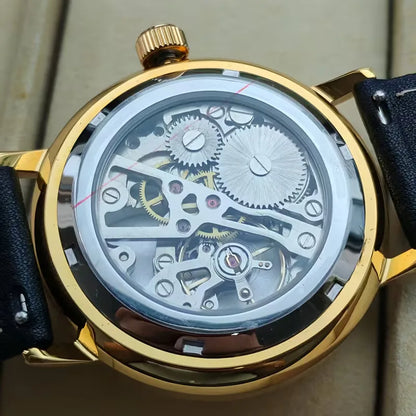 Analogue watch with leather strap