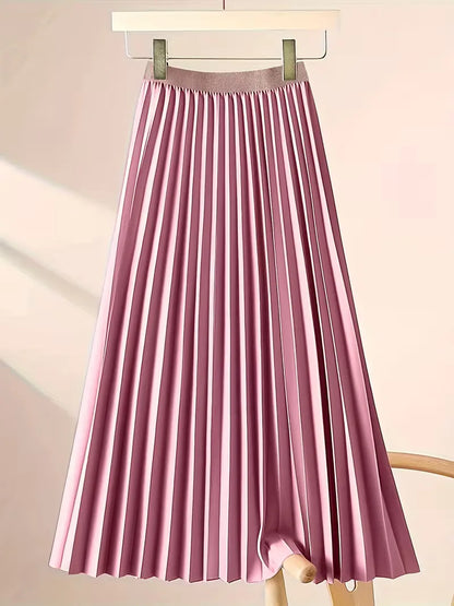 Pleated Skirt with High Waist