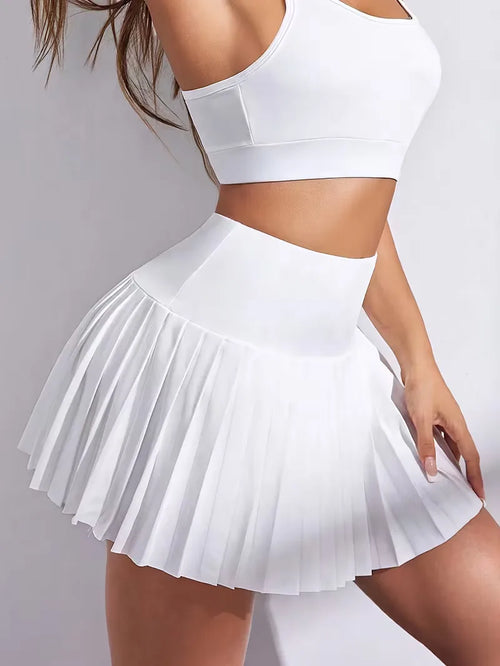 Pleated Skirt with High Waist