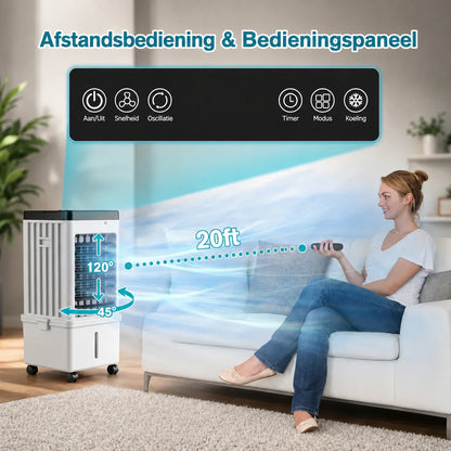 Portable air conditioner with wheels