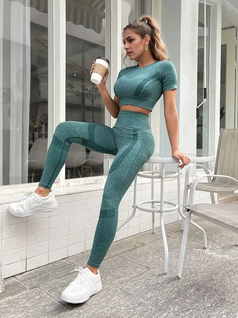 Two-Piece Set with Crop Top