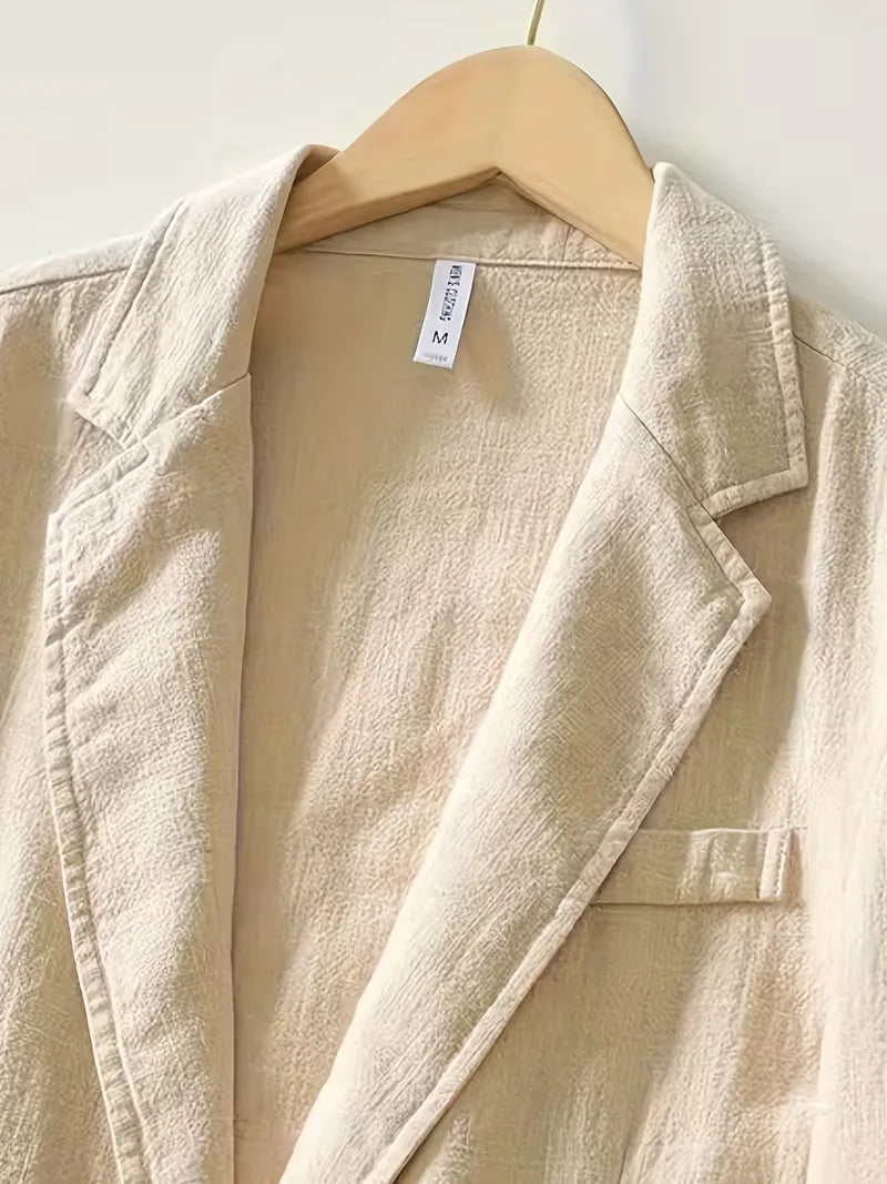 Blazer with Notched Lapel