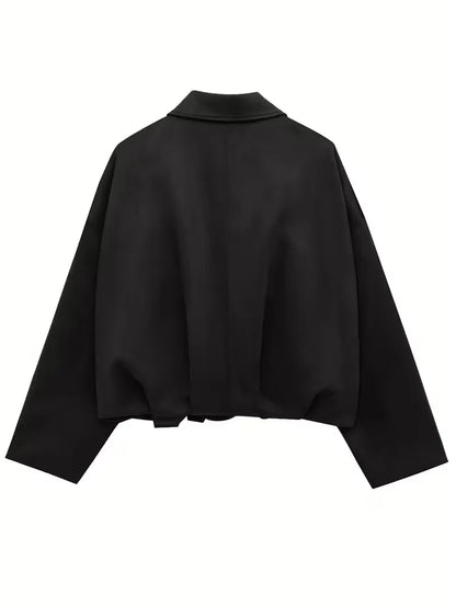 Bomber jacket with oversized fit