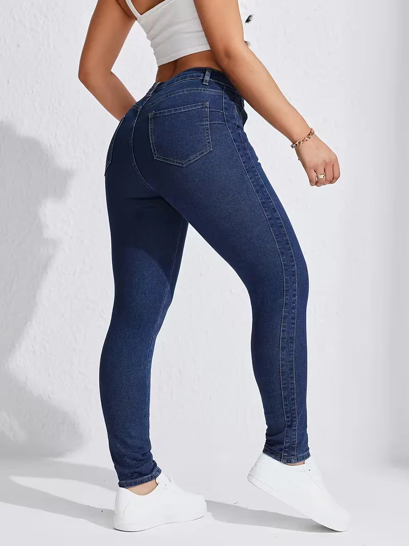 Skinny jeans with high waist