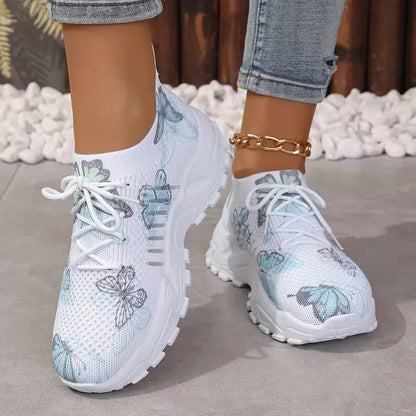 Low sneaker with butterfly print