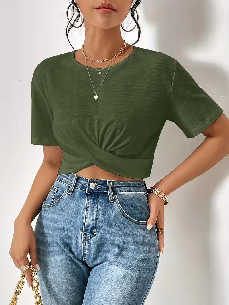 T-shirt with twist detail