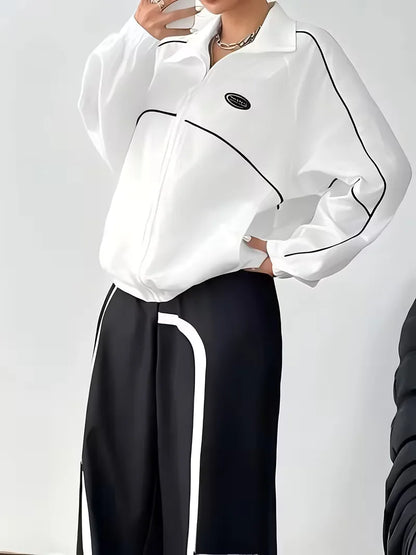 Track jacket with contrast design