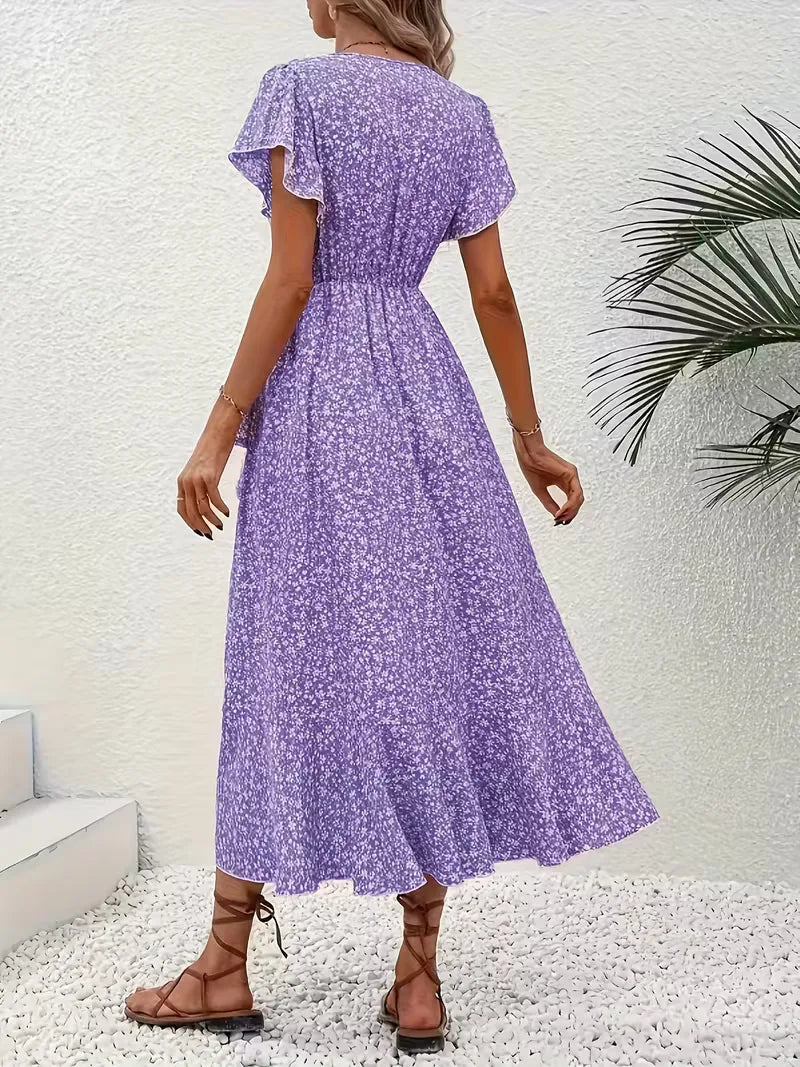 Wrap Dress with Flowers