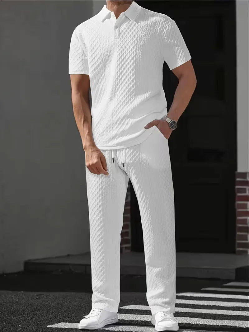 Lounge set with polo and trousers