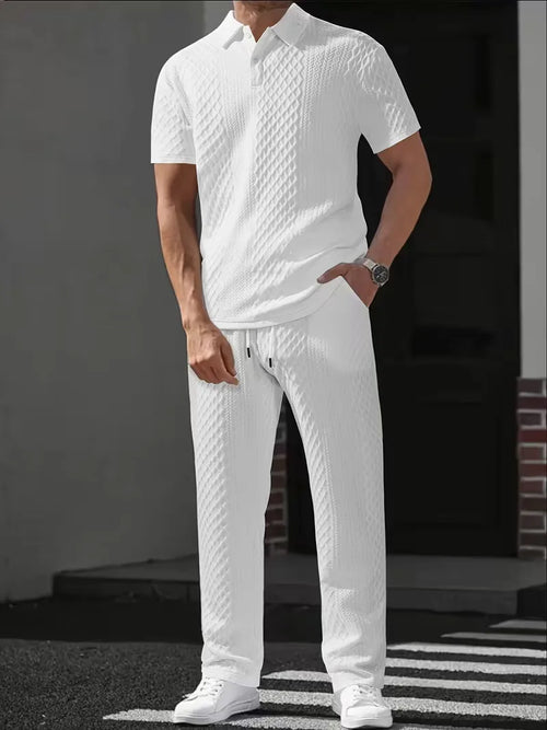 Lounge set with polo and trousers