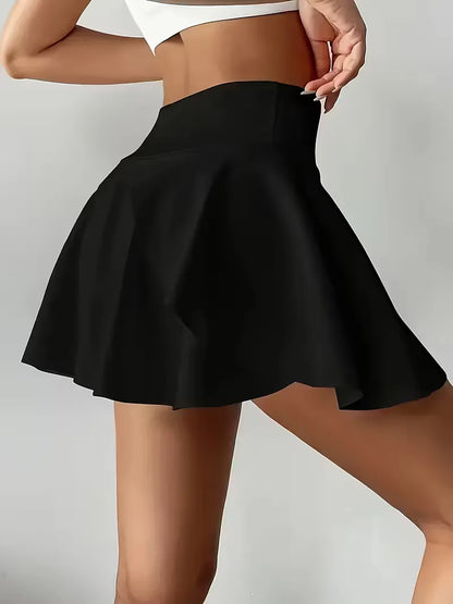 Pleated Skirt with High Waist