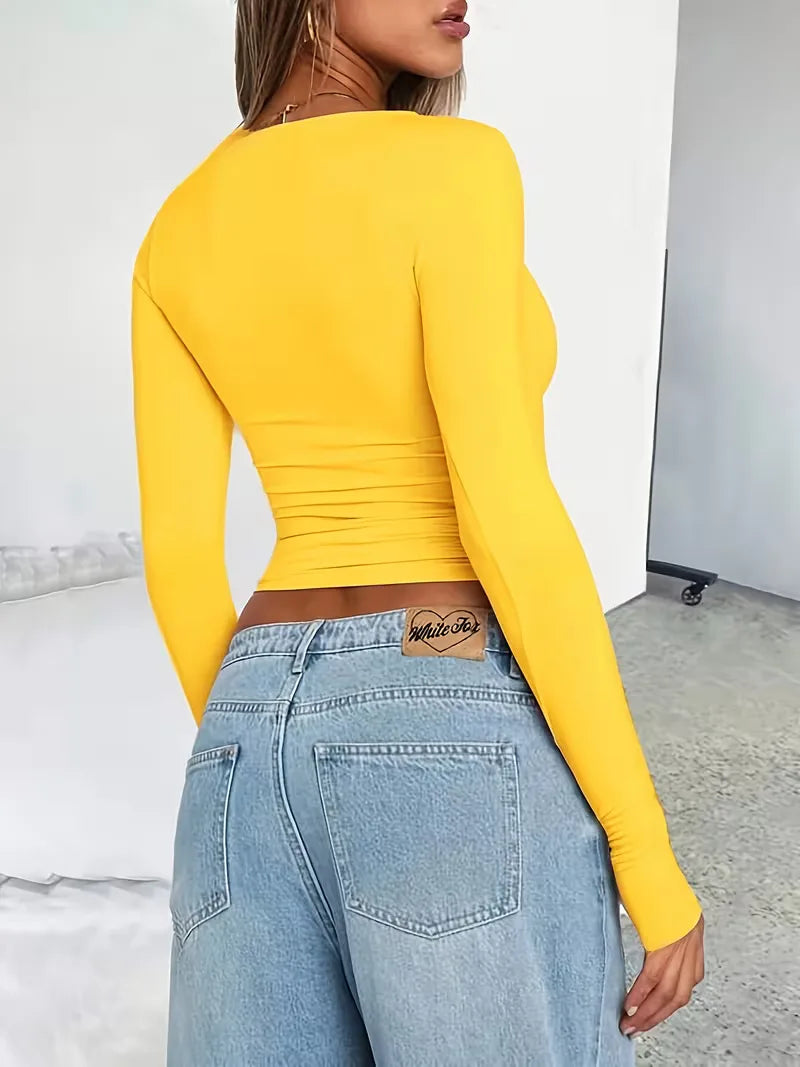 Longsleeve Cropped Slim Fit