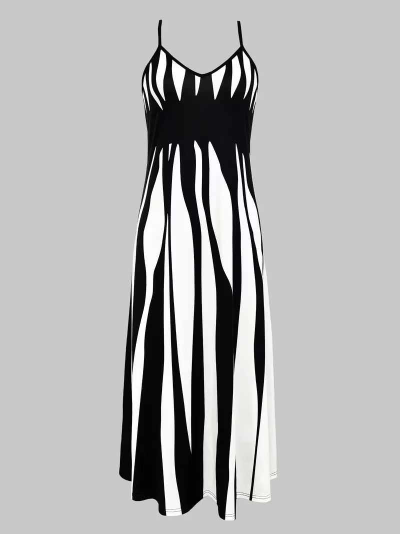 A-line dress with spaghetti straps
