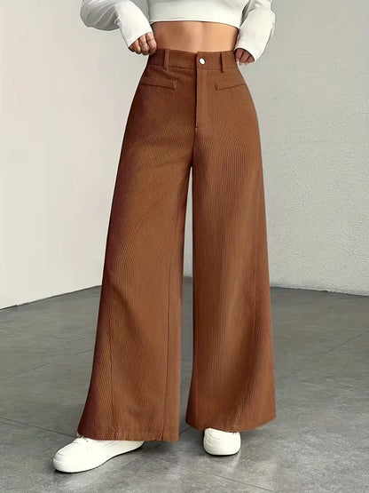 Wide Leg Trousers with High Waist