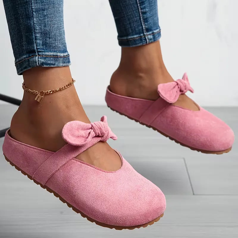 Slippers with Bow Design