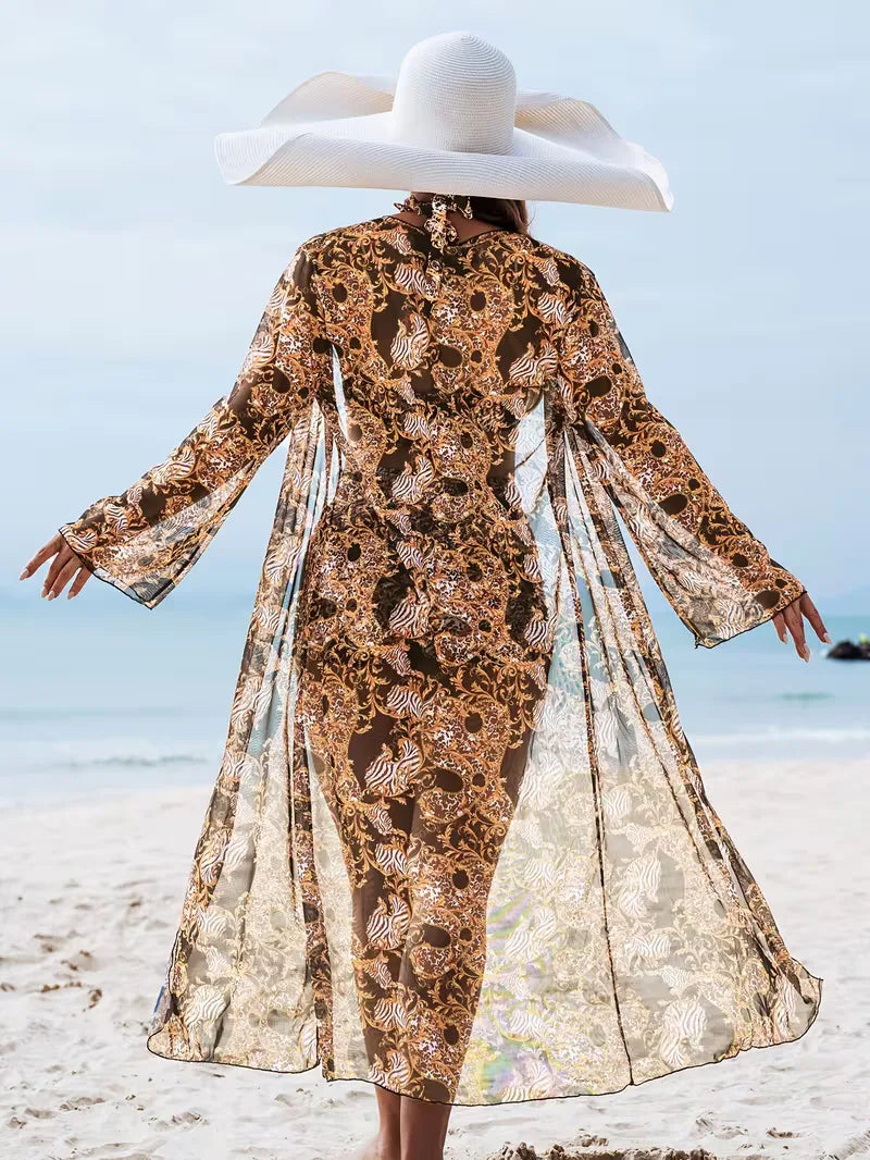 Cover-up with Halter Neck and Shorts